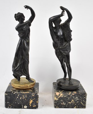 Lot 520 - A pair of late 19th/early 20th century bronze...