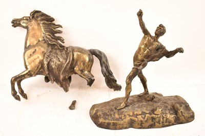 Lot 693 - A late 19th century gilt spelter model of a...