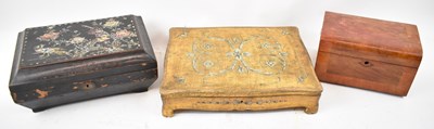 Lot 419 - A decorative gilt shaped rectangular box, 40 x...