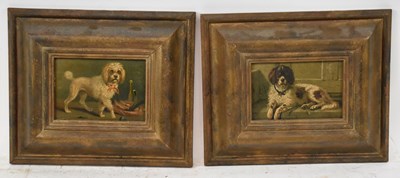 Lot 222 - UNATTRIBUTED; a pair of small oils on panel...