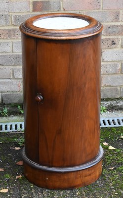 Lot 38 - A Victorian mahogany cylindrical pot cupboard...