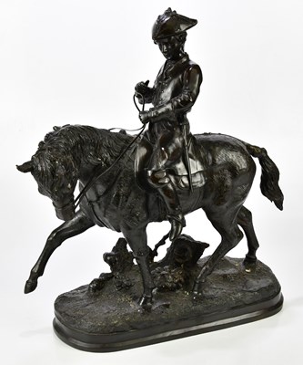 Lot 1540 - AFTER BARYE; a reproduction bronze figure...