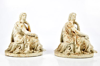 Lot 394 - A pair of Victorian white painted cast iron...