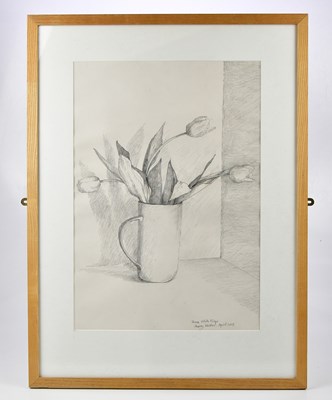 Lot 337 - AUDREY WALKER (1928-2020) pencil 'THREE WHITE...