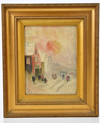 Lot 348 - S DAVIES; early 20th century oil on canvas...