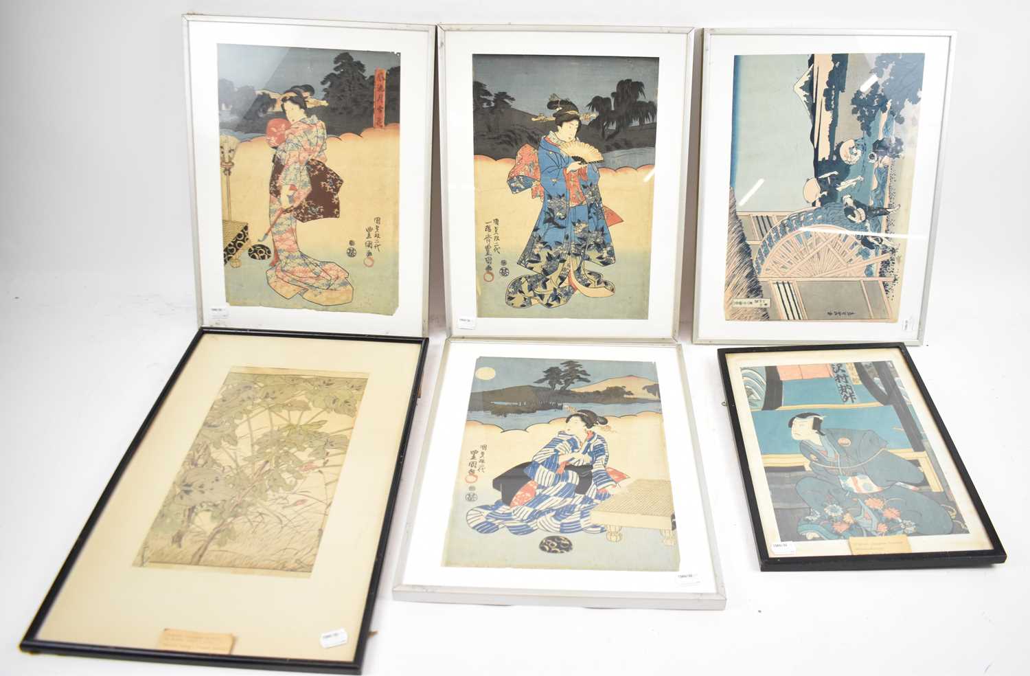 Lot 638 - A set of four Japanese woodblock prints and...