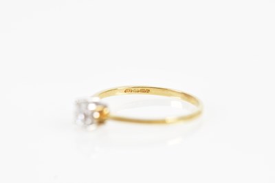 Lot 136 - A 9ct yellow gold diamond solitaire ring, the...