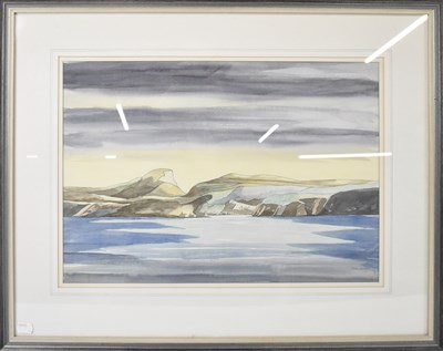 Lot 266 - KEN JAMES; watercolour, 'The Farne Isles',...