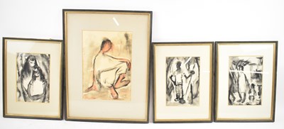 Lot 263 - A group of three abstract black and white...