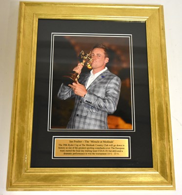 Lot 5288 - IAN POULTER; a signed picture of the golfer,...