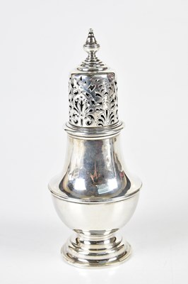 Lot 2419 - A George V hallmarked silver sugar caster,...