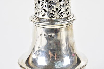 Lot 2419 - A George V hallmarked silver sugar caster,...