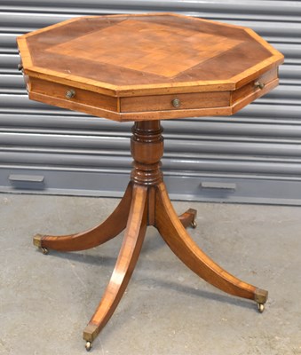 Lot 56 - A reproduction mahogany and walnut crossbanded...