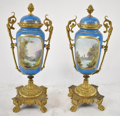 Lot 360 - A pair of late 19th century gilt metal...