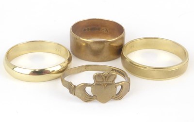 Lot 1064 - Four 9ct gold rings