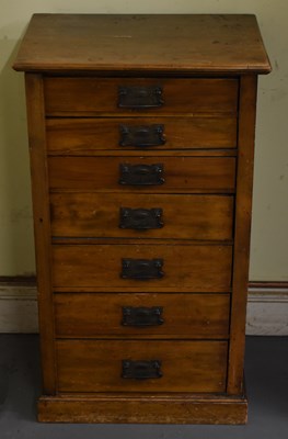 Lot 59 - An early 20th century walnut seven drawer...