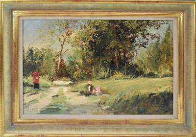 Lot 187 - ROY PETLEY (born 1950); oil on board, rural...