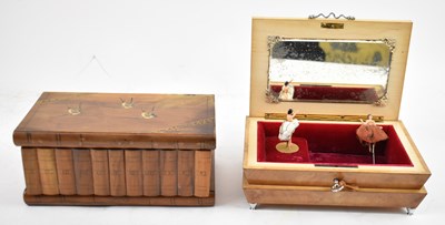 Lot 406 - A Sorrento olive wood jewellery box in the...