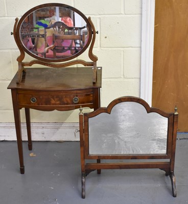 Lot 80 - A reproduction mahogany single drawer side...