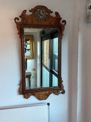 Lot 45 - A Georgian fretwork wall mirror, height 93cm.
