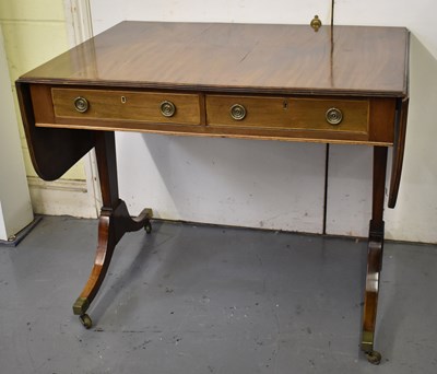 Lot 70 - A 19th century rosewood two drawer sofa table,...