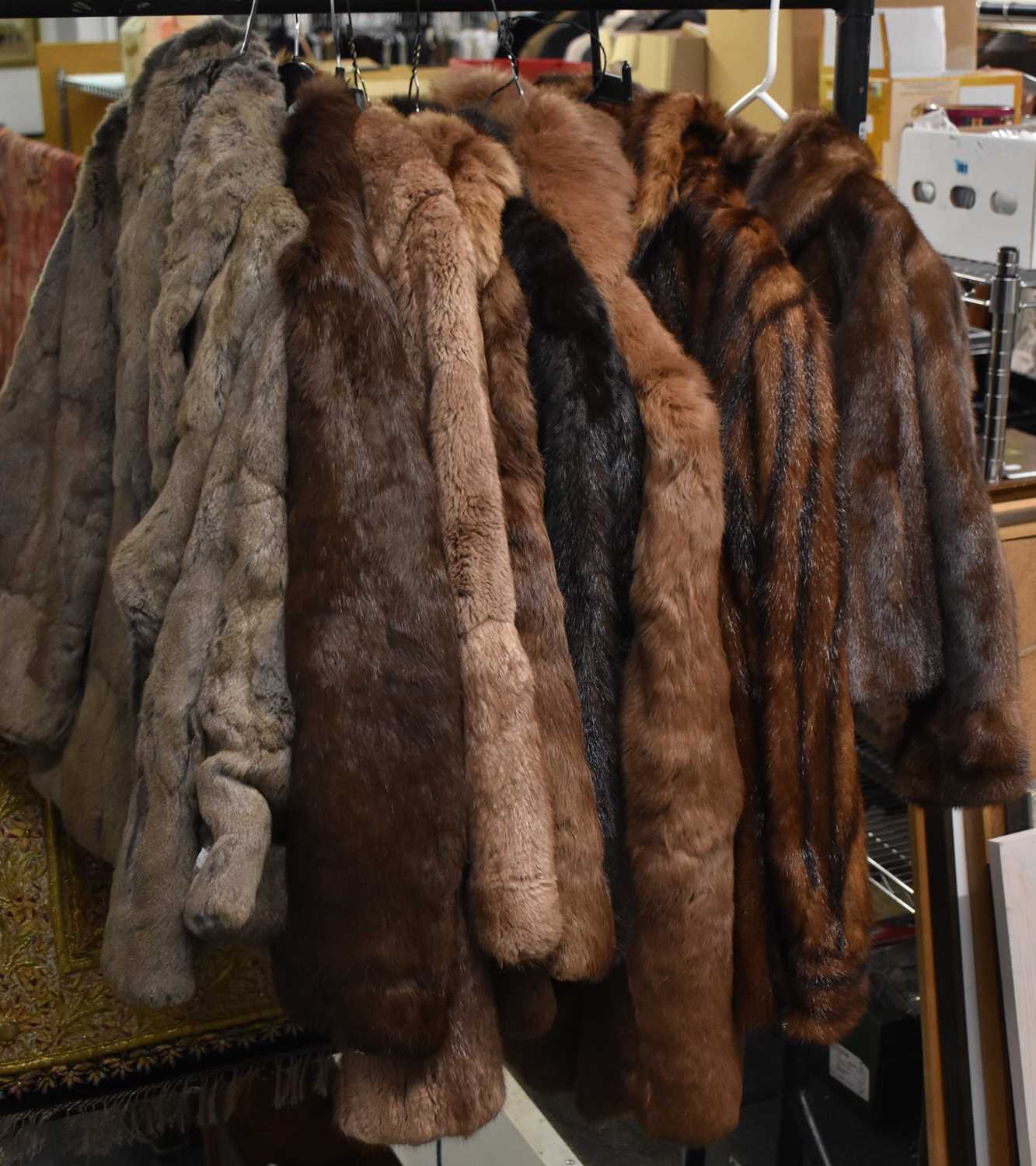Lot 503 - A group of eight mink fur coats.