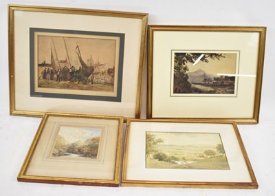 Lot 249 - ATTRIBUTED TO DAVID COX; watercolour, harbour...