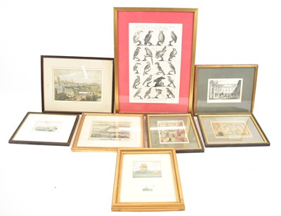 Lot 294 - Eight assorted prints and engravings including...