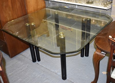 Lot 72 - A large contemporary dining table with...