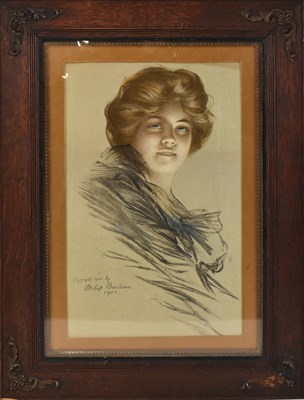 Lot 278 - PHILIP BOILEAU; lithograph, a young lady,...