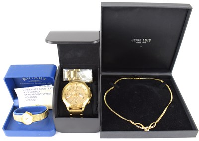 Lot 1190 - A gentlemen's Armani Exchange dress wristwatch,...