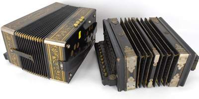 Lot 779 - Two melodeons, comprising a Hohner example...