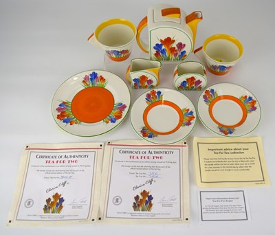 Lot 511 - WEDGWOOD; a Clarice Cliff 'Crocus' pattern...