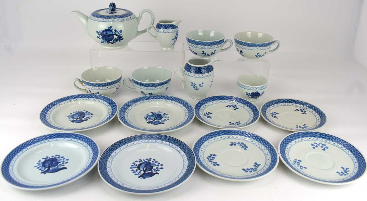 Lot 538 - ROYAL COPENHAGEN; a sixteen-piece 'Blue...