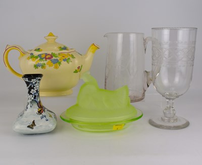 Lot 108 - Mixed glass and collectible pottery to include...