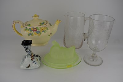 Lot 108 - Mixed glass and collectible pottery to include...