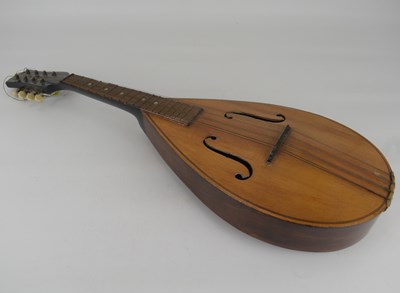 Lot 776 - A vintage F-hole mandolin of pear shape, set...