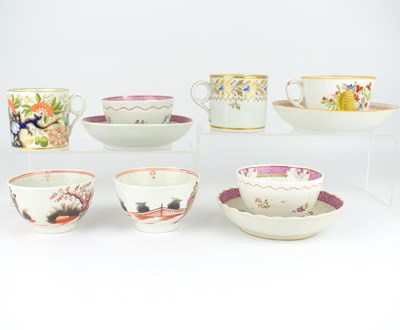 Lot 536 - NEWHALL; a collection of tea bowls, coffee...