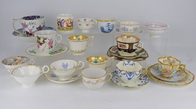 Lot 521 - A mixed collection of 19th century teaware, to...