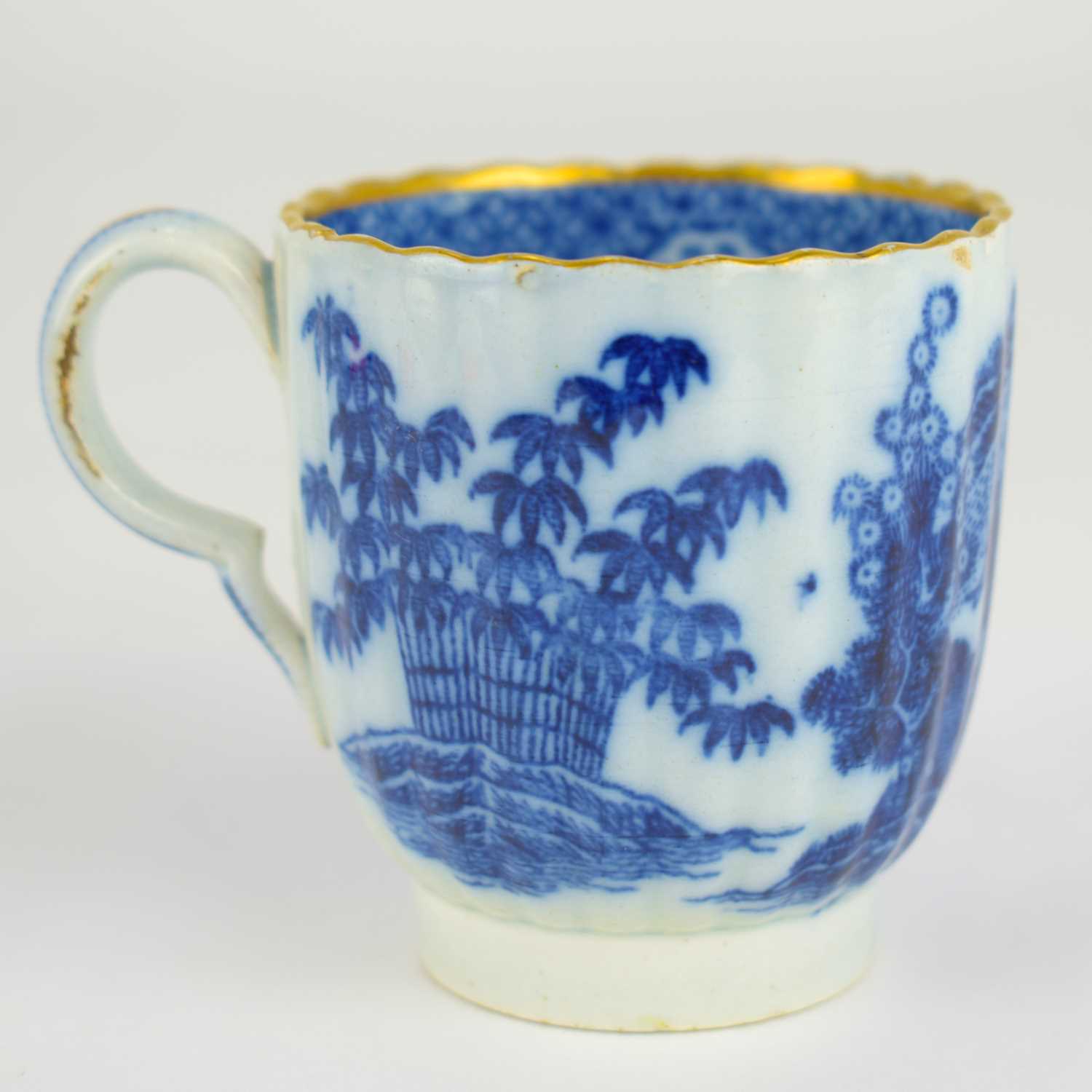 Lot 507 - SPODE; an 18th century fluted coffee can with...