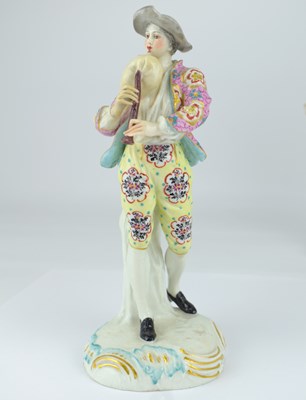 Lot 572 - CHELSEA; an 18th century porcelain figure...