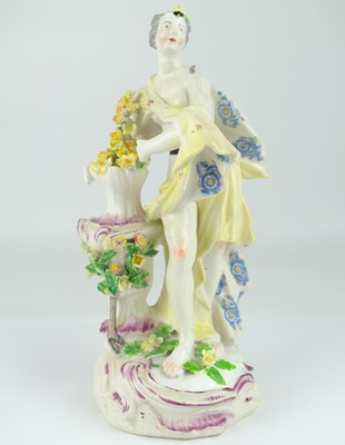 Lot 568 - BOW; an 18th century porcelain figure...