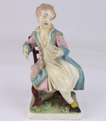 Lot 575 - DERBY; an 18th century porcelain figure...