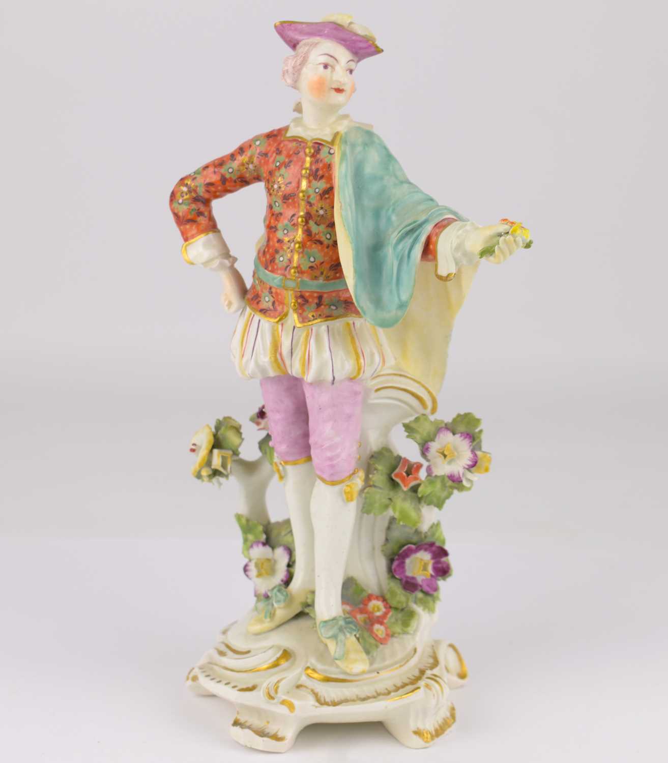 Lot 576 - DERBY; an 18th century porcelain figure of a...