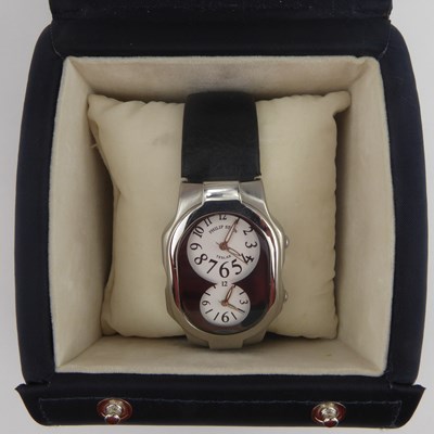 Lot 1191 - PHILIP STEIN; a Teslar Dual Time Zone watch,...