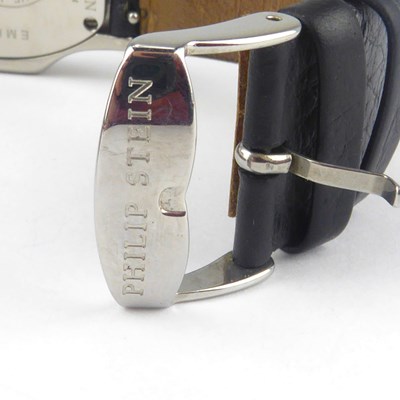 Lot 1191 - PHILIP STEIN; a Teslar Dual Time Zone watch,...