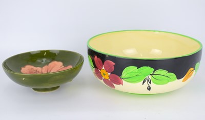 Lot 510 - WALTER MOORCROFT; a mid-20th century green...