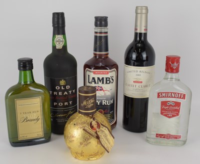 Lot 181 - Six bottles of various alcohols, to include a...