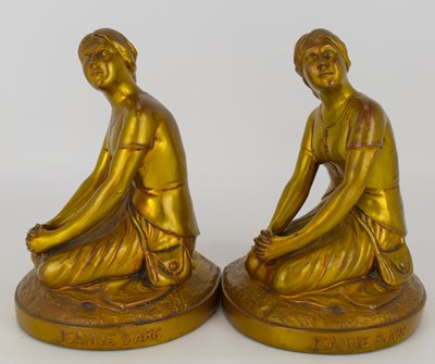 Lot 652 - A pair of early 20th century bronze painted...