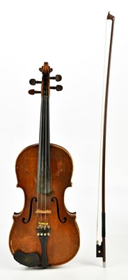 Lot 1010 - A full size German violin, Guarnerius copy...